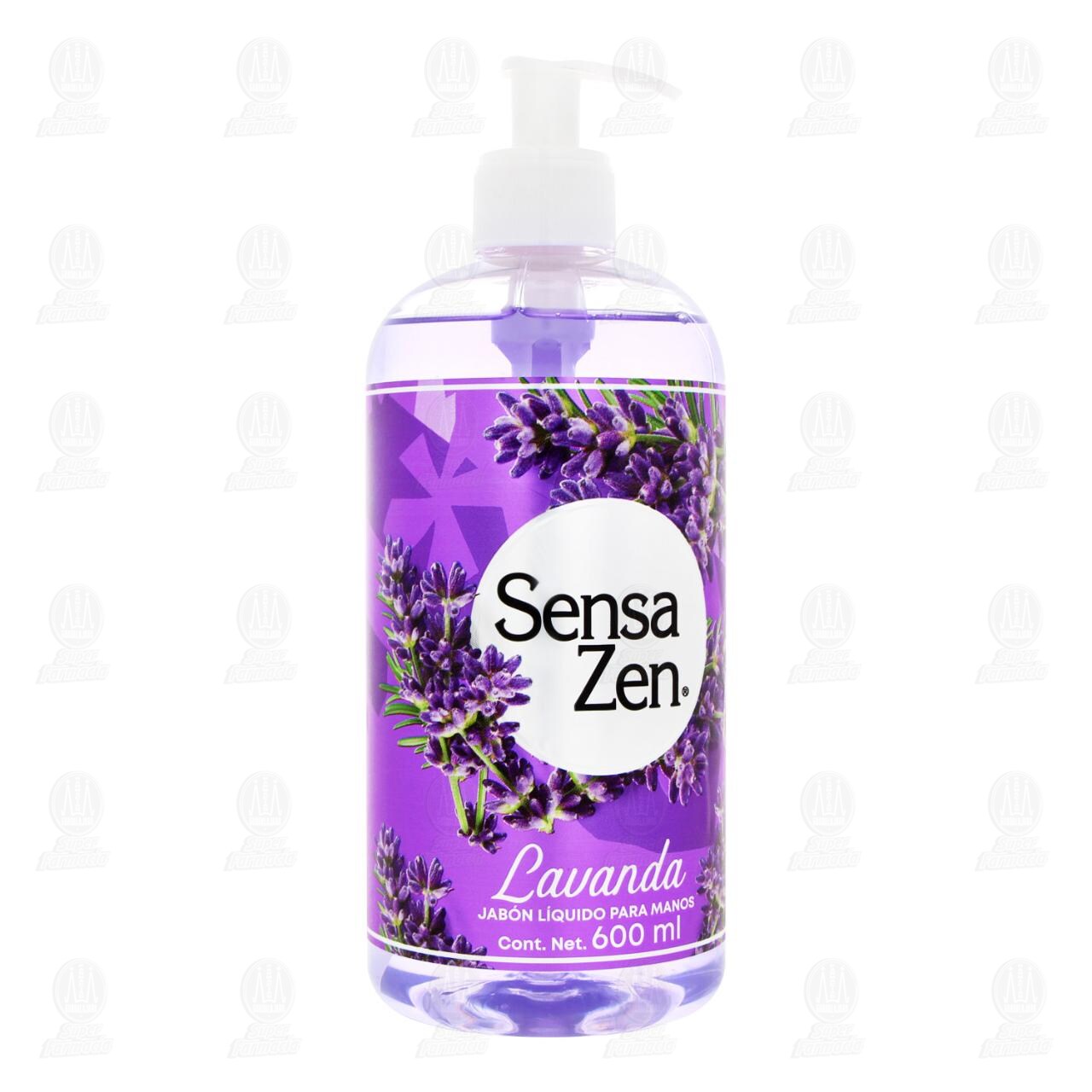 Jabón Líquido para Manos Sensa Zen Antibacterial Lavanda, 600 ml.