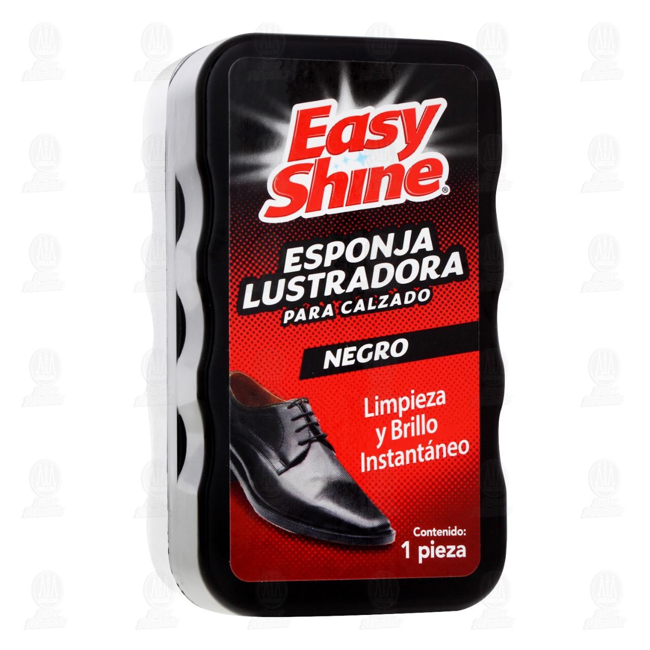 Esponja Lustradora Easy Shine para Calzado Negro, 1 pz.