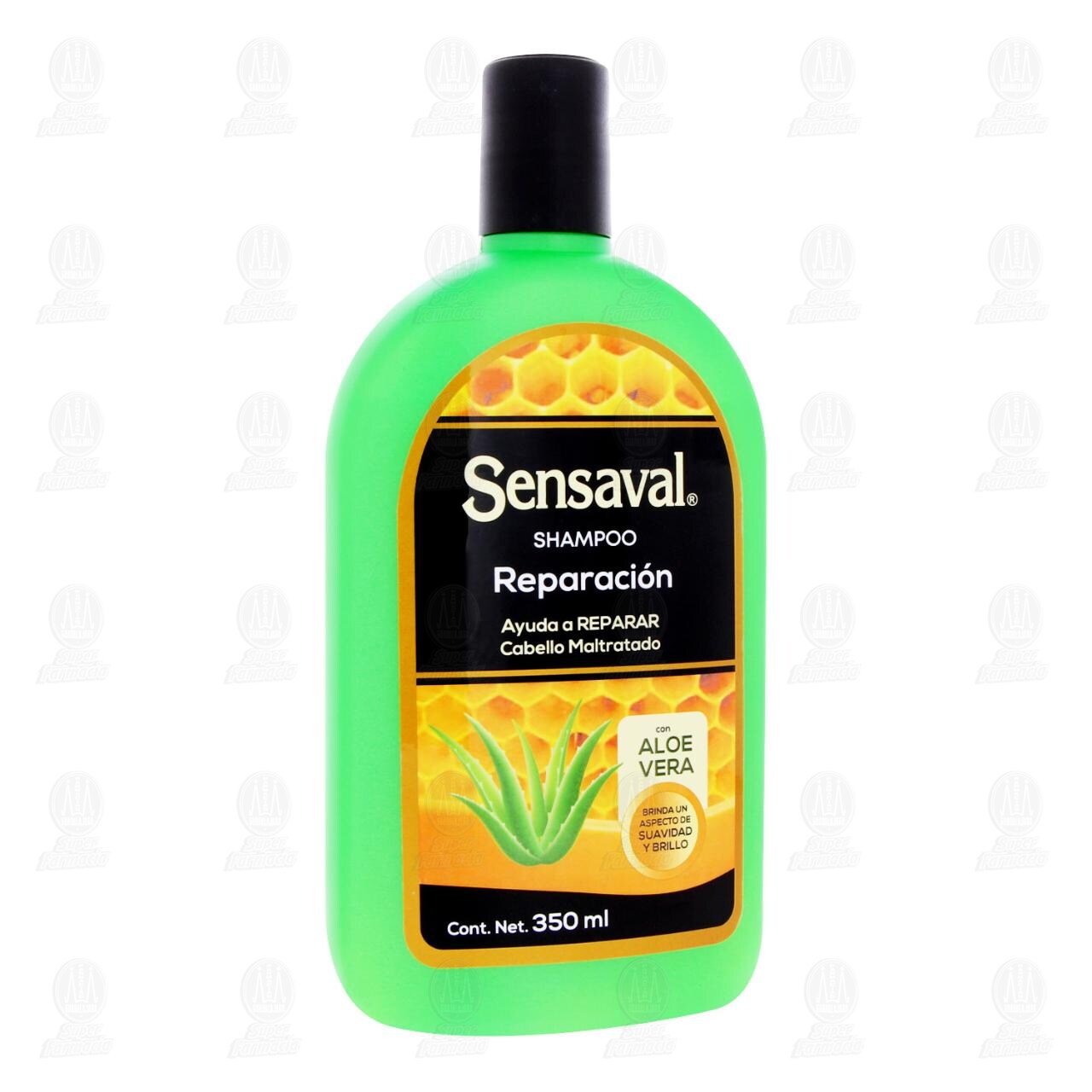 Shampoo Sensaval Reparaci&oacute;n con Aloe Vera, 350 ml.