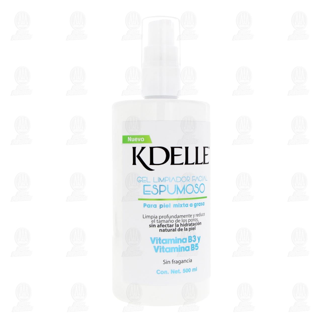 Imagen para Gel Limpiador Facial Kdelle Espumoso Vitamina B3 y Vitamina B5, 500 ml.