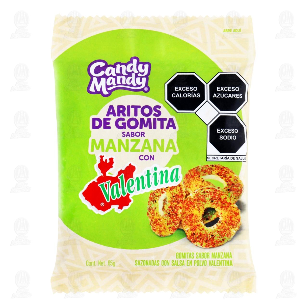 Gomitas Candy Mandy Sabor Manzana con Valentina, 65 gr. image number 0