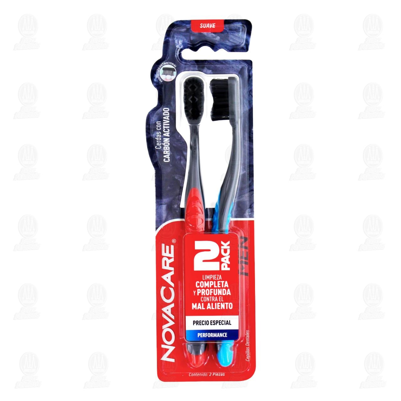 Pack Cepillo Dental NovaCare Men Performance Suave, 2 pzas. image number 0