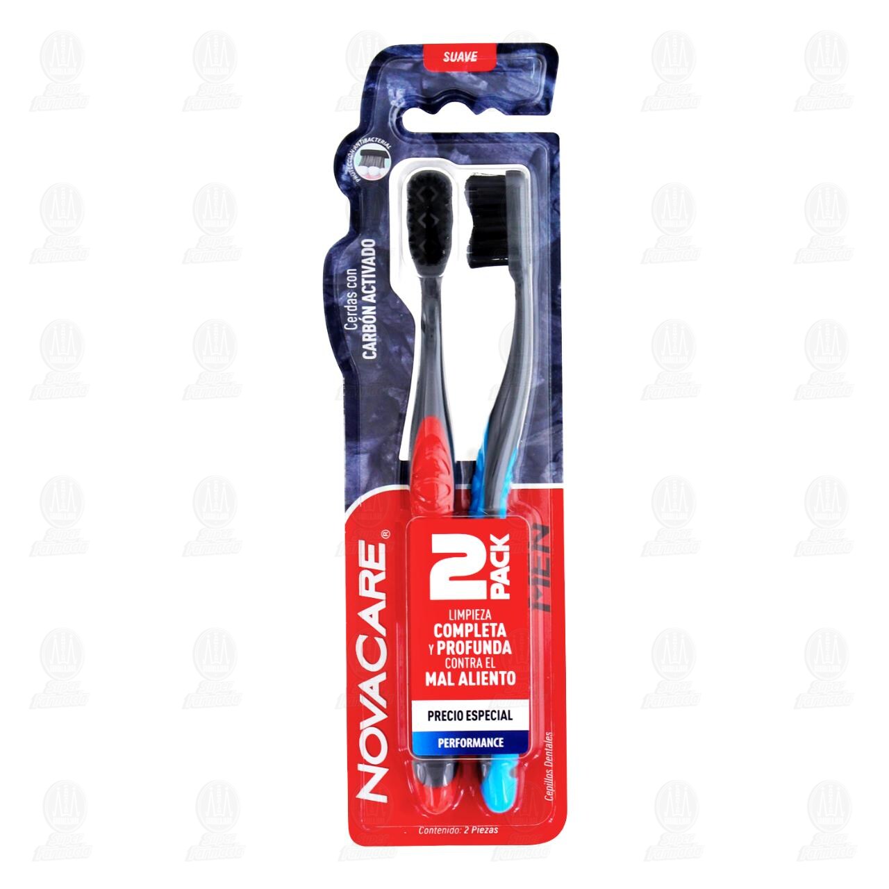 Pack Cepillo Dental NovaCare Men Performance Suave, 2 pzas. image number 0