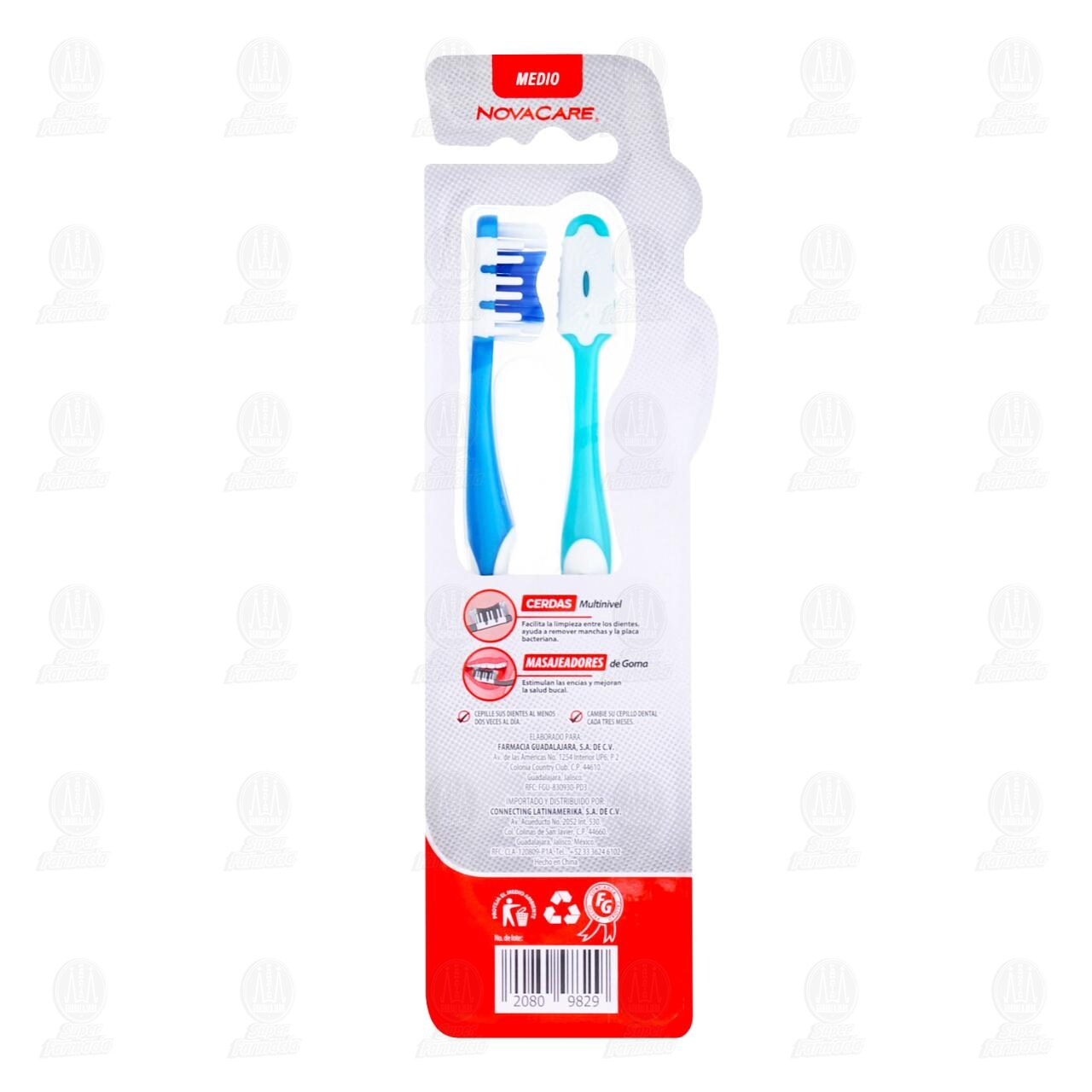 Cepillo Dental NovaCare Diamond Plus Medio 2 Pack, 2 pzas. image number 1