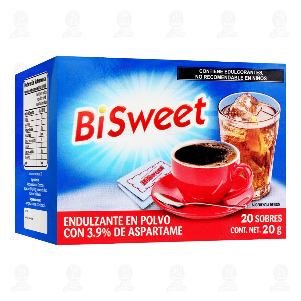 Endulzante BiSweet en Polvo, 20 gr.