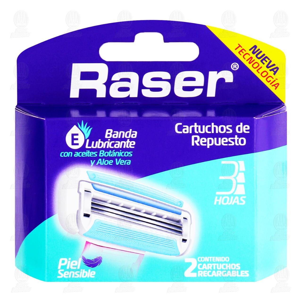 Cartuchos de Repuesto Raser para Piel Sensible, 2 pzas.