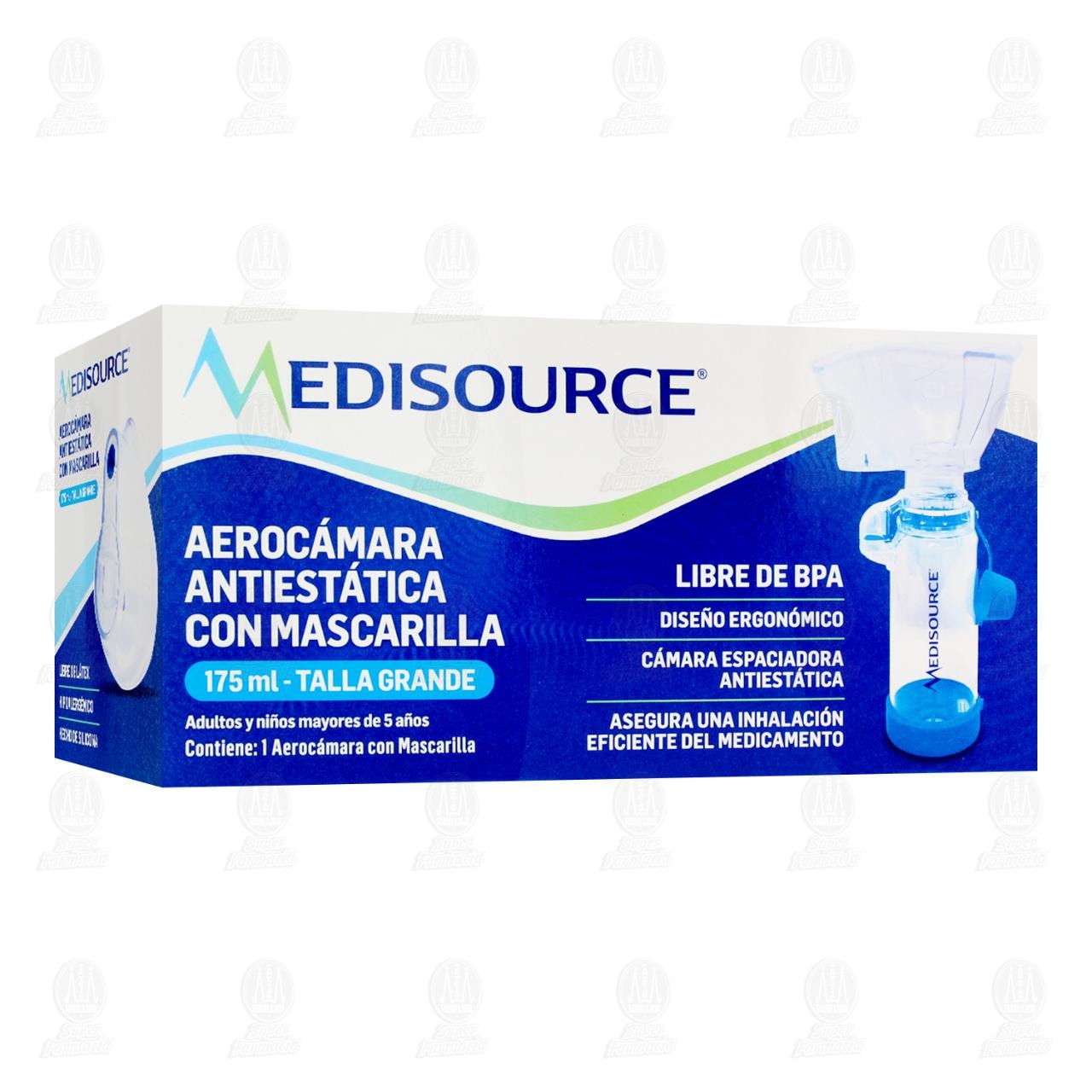 Aeroc&aacute;mara Antiest&aacute;tica Medisource con Mascarilla Talla Grande, 1 pz.