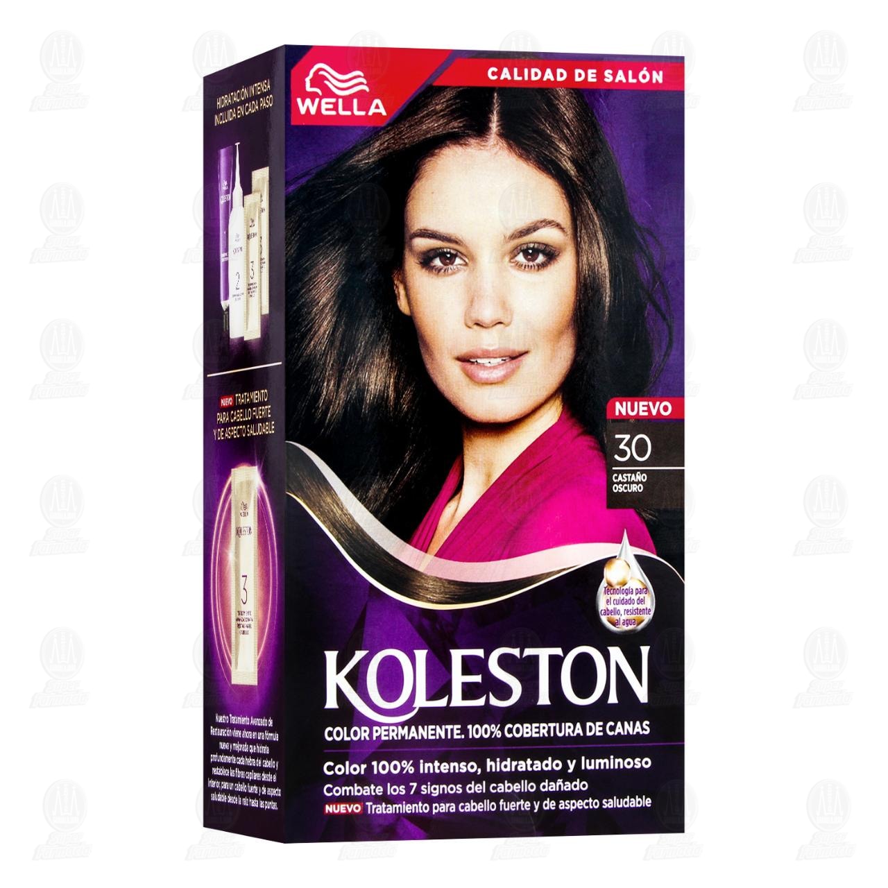 Tinte Koleston en Crema Color Casta&ntilde;o Oscuro (30), 1 pz.