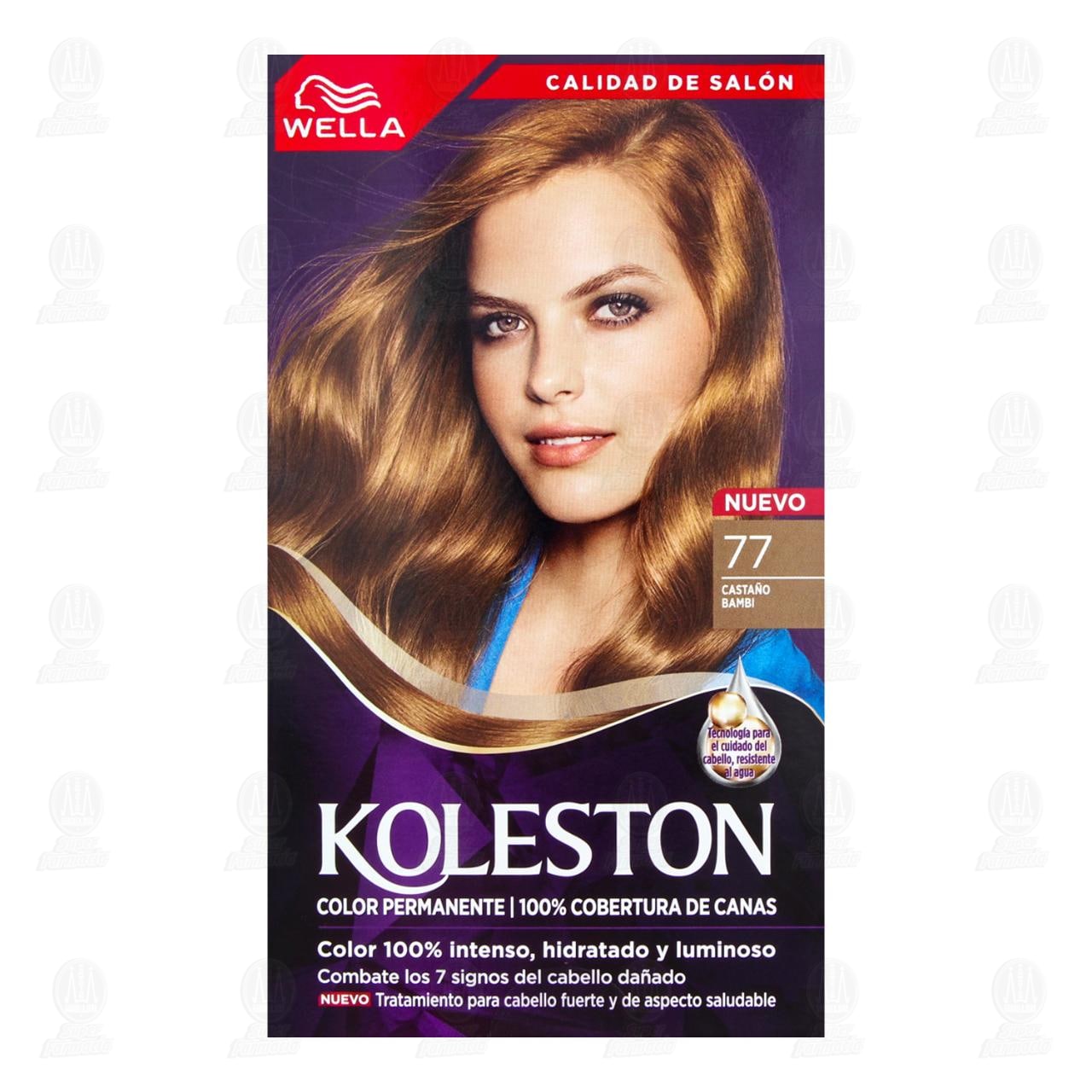 Tinte Koleston Color Permanente Casta&ntilde;o Bambi (77), 1 pz. image number 1