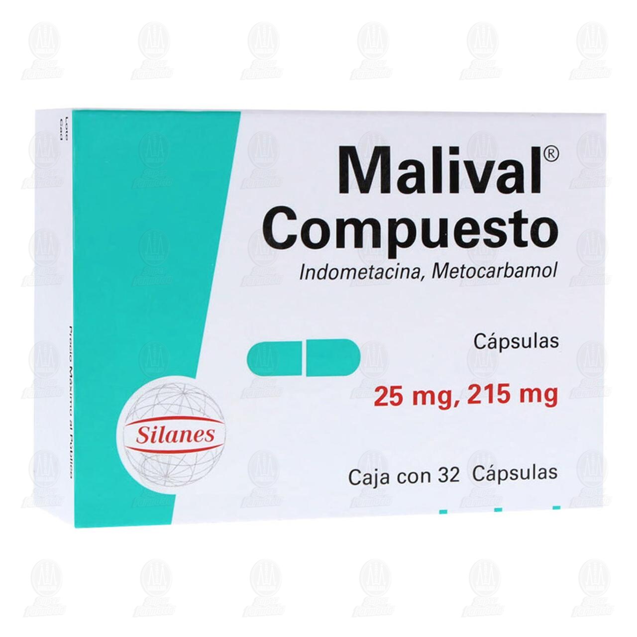 Malival Compuesto 25mg/215mg, 32 C&aacute;psulas. image number 0