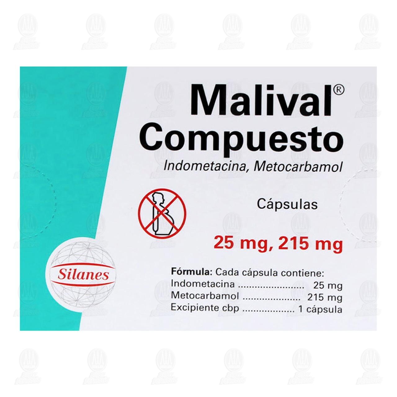 Malival Compuesto 25mg/215mg, 32 C&aacute;psulas. image number 2