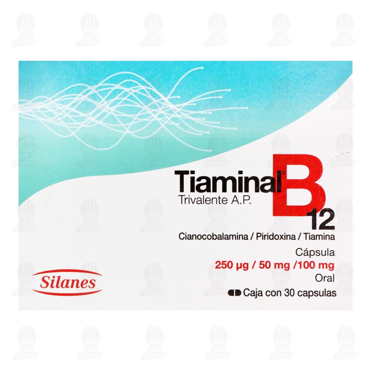 Tiaminal B12 Trivalente AP 250mcg/50mg/100mg, 30 C&aacute;psulas. image number 1