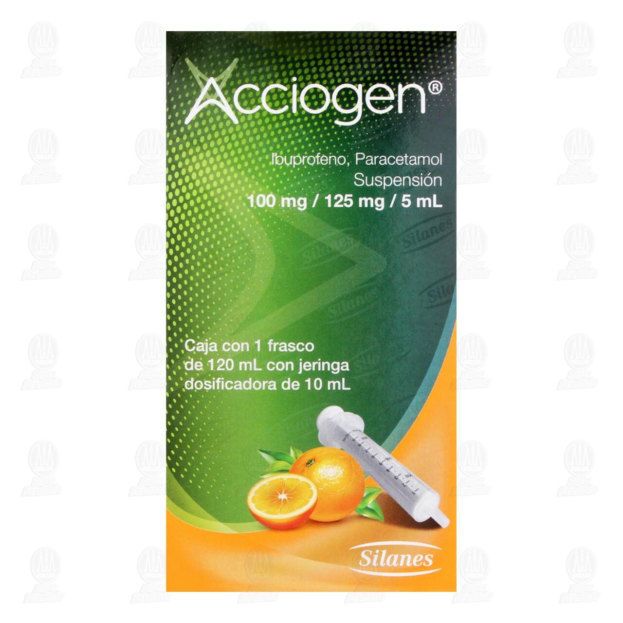 Acciogen 100mg/125mg/5ml Suspensi&oacute;n, 120 ml. image number 1
