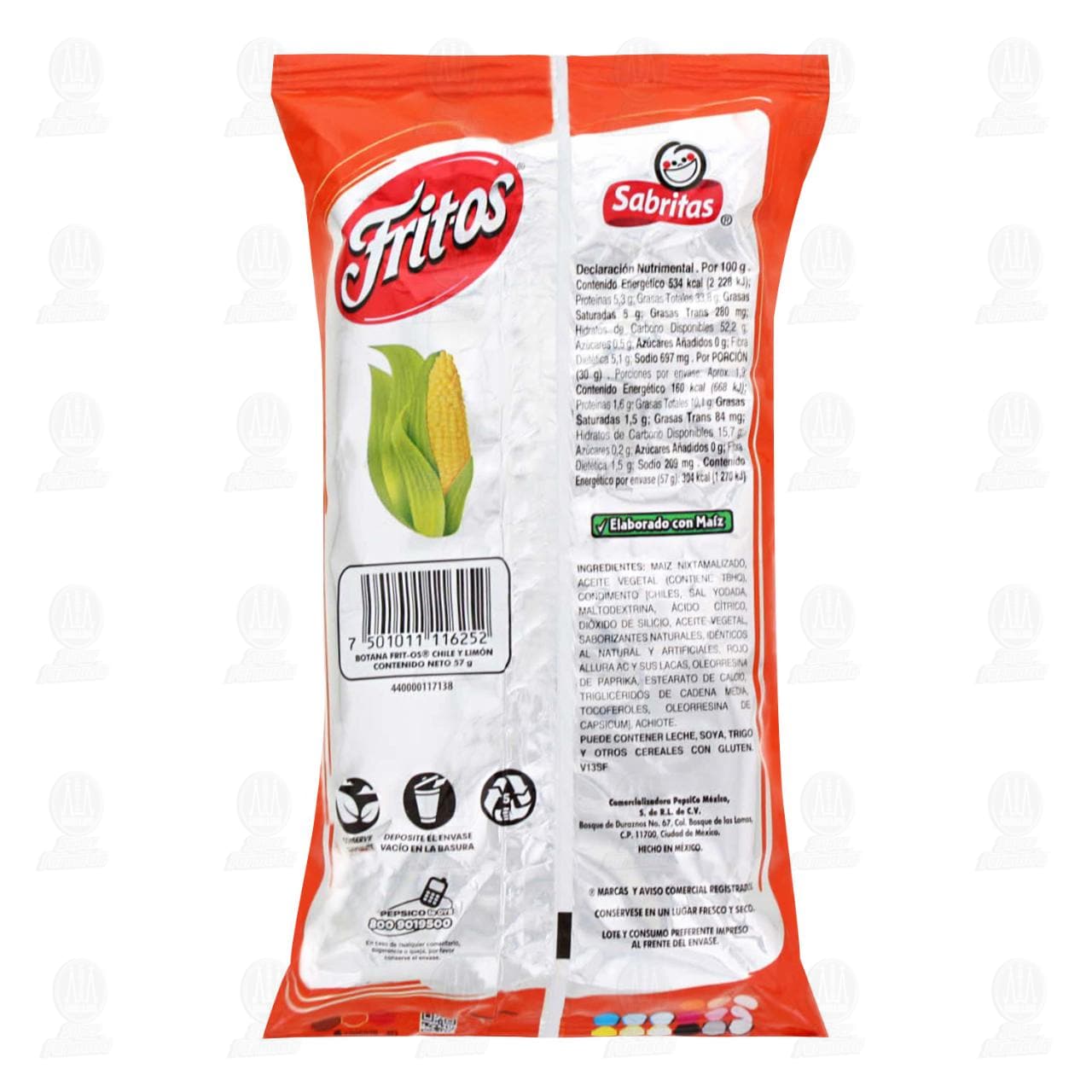 Botana Frit-os Sabor Chile y Lim&oacute;n, 57 gr. image number 1