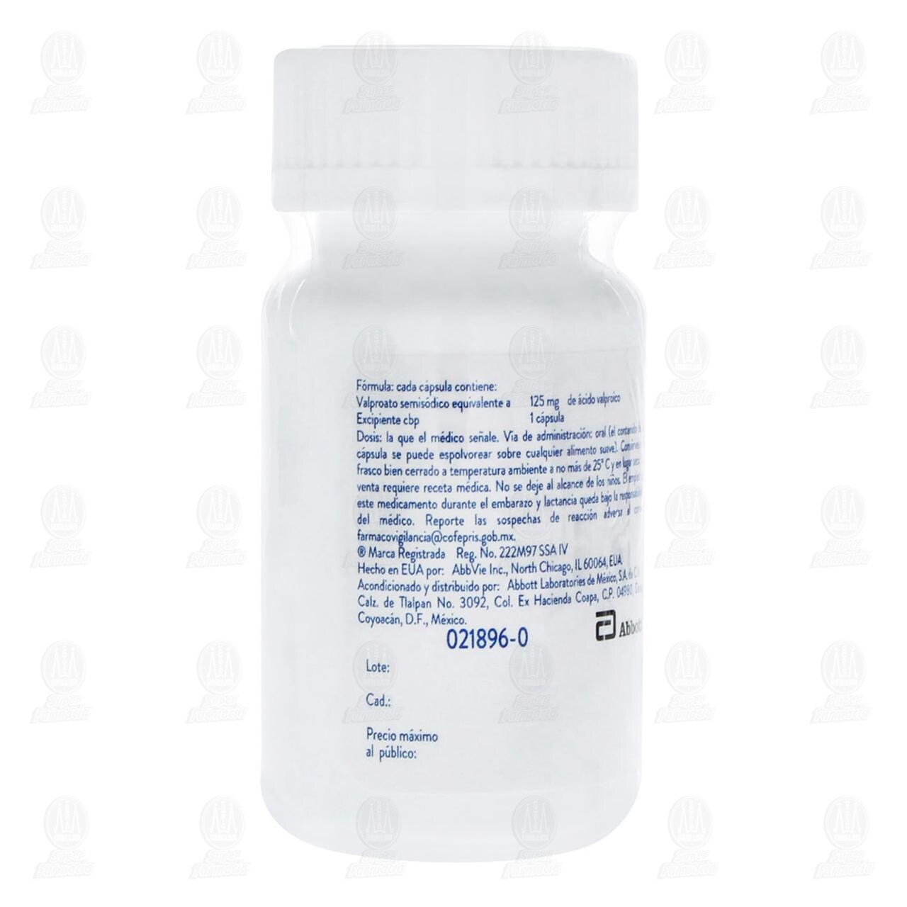 Epival Sprinkle 125 mg, 60 C&aacute;psulas. image number 2