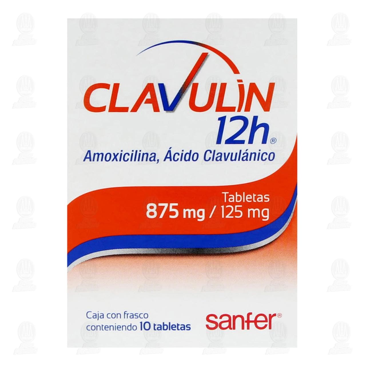Clavulin 12h 875mg/125mg, 10 Tabletas. image number 1