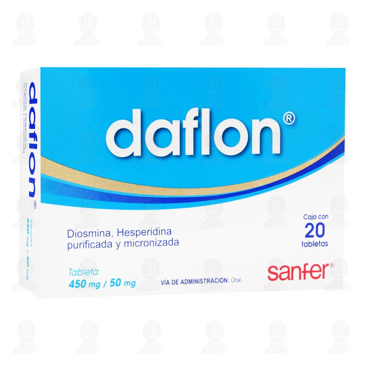 Daflon 450mg/50mg, 20 Tabletas. image number 0