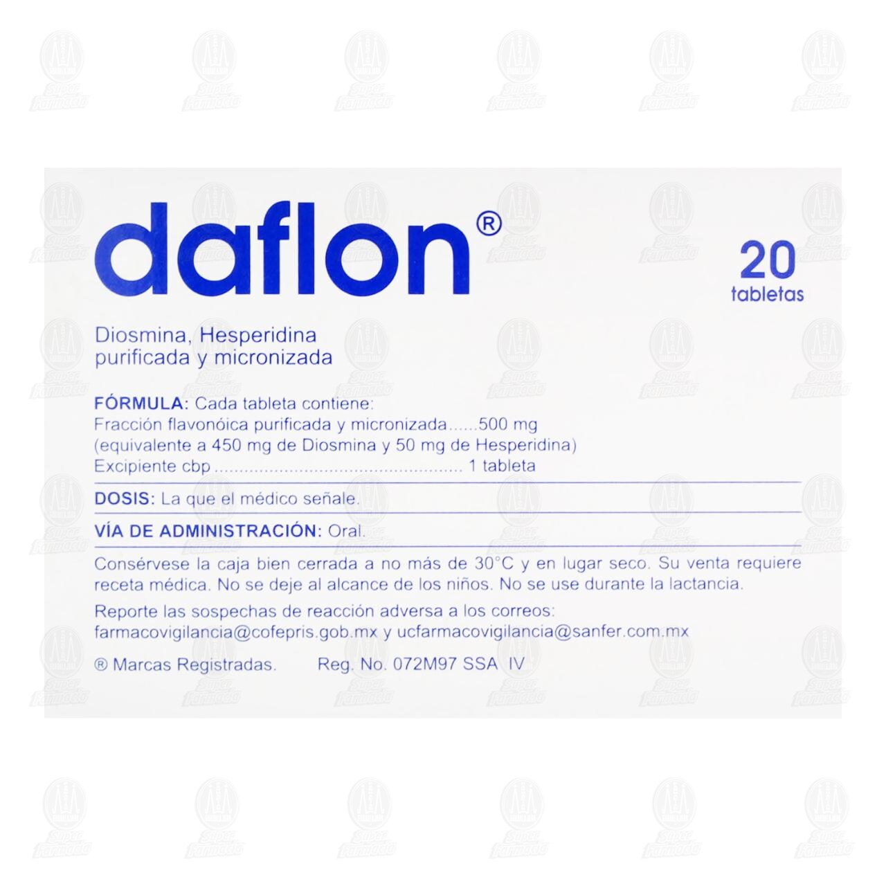 Daflon 450mg/50mg, 20 Tabletas. image number 2