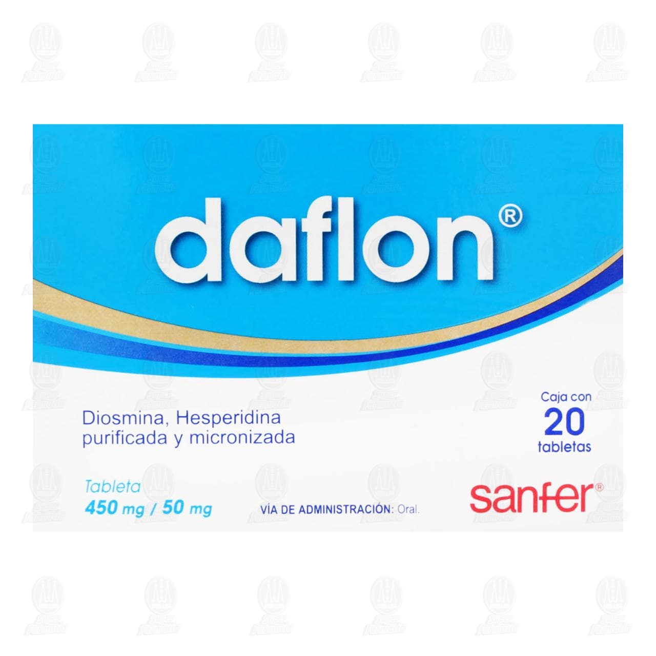 Daflon 450mg/50mg, 20 Tabletas. image number 1