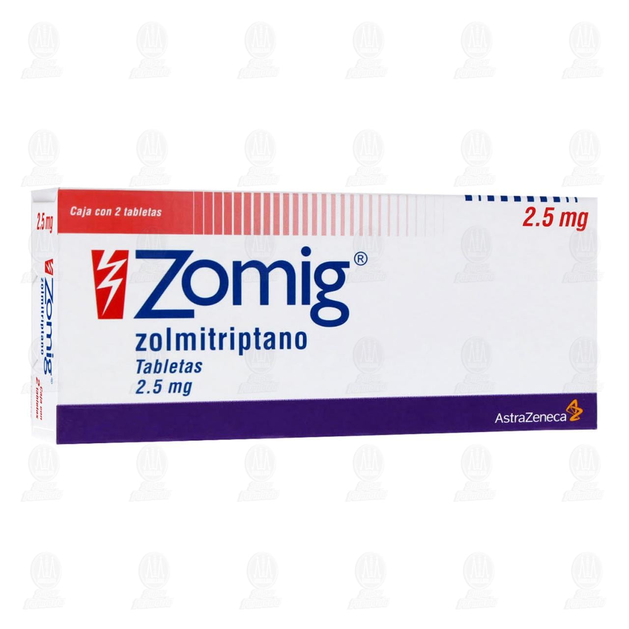 Zomig 2.5 mg, 2 Tabletas. image number 0