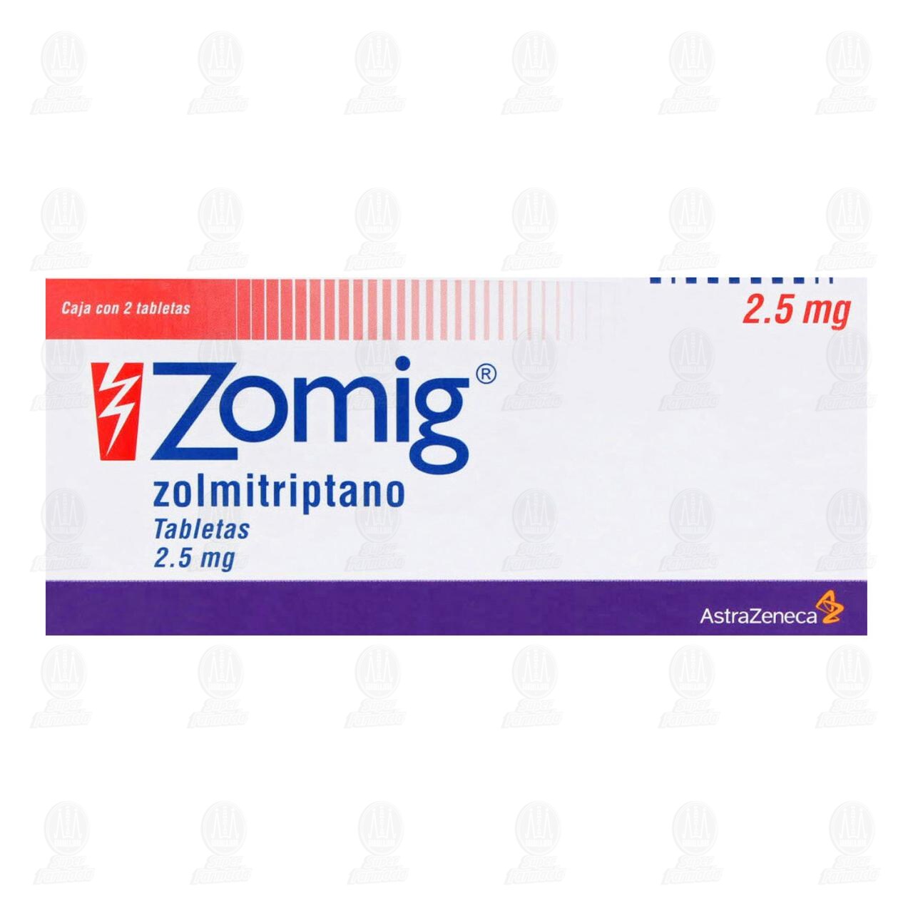 Zomig 2.5 mg, 2 Tabletas. image number 1