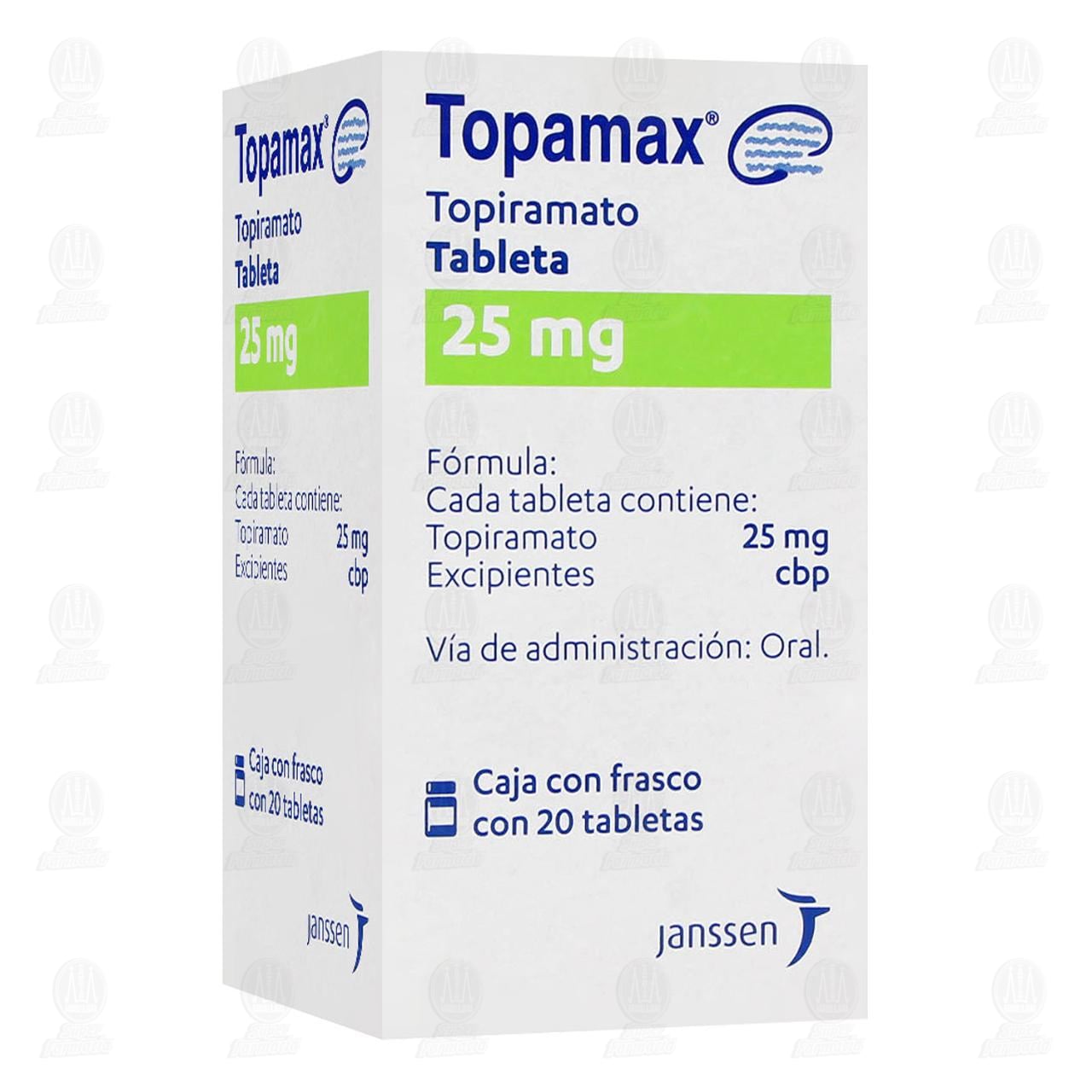 Topamax 25 mg, 20 Tabletas. image number 0
