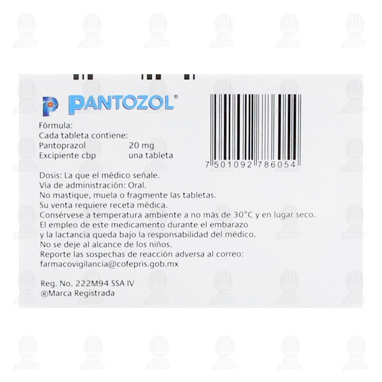 Pantozol 20 mg, 28 Tabletas. image number 2