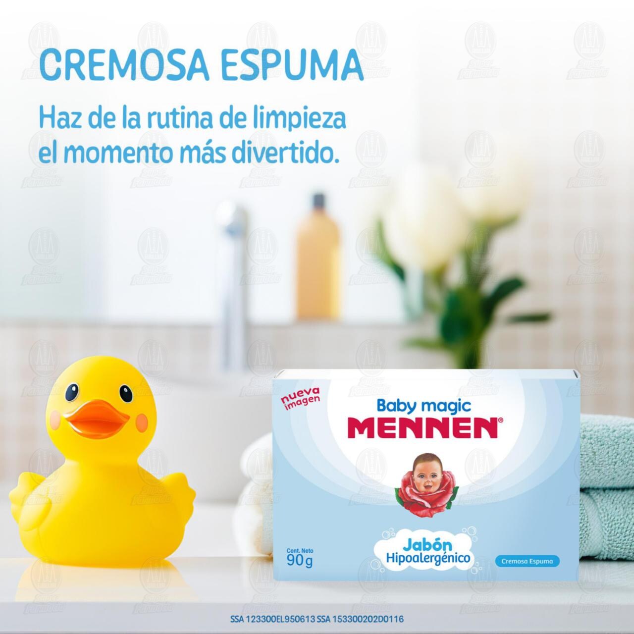 Jabón para Bebés Mennen Baby Magic Azul en Barra, 90 gr. image number 2