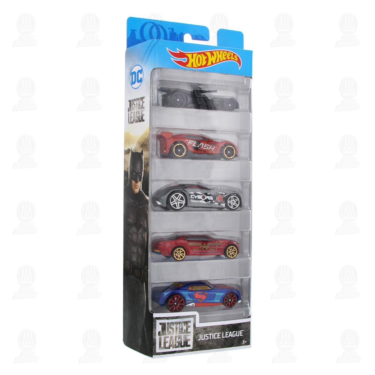 Vehículos Hot Wheels Justice League, 5 pzas.