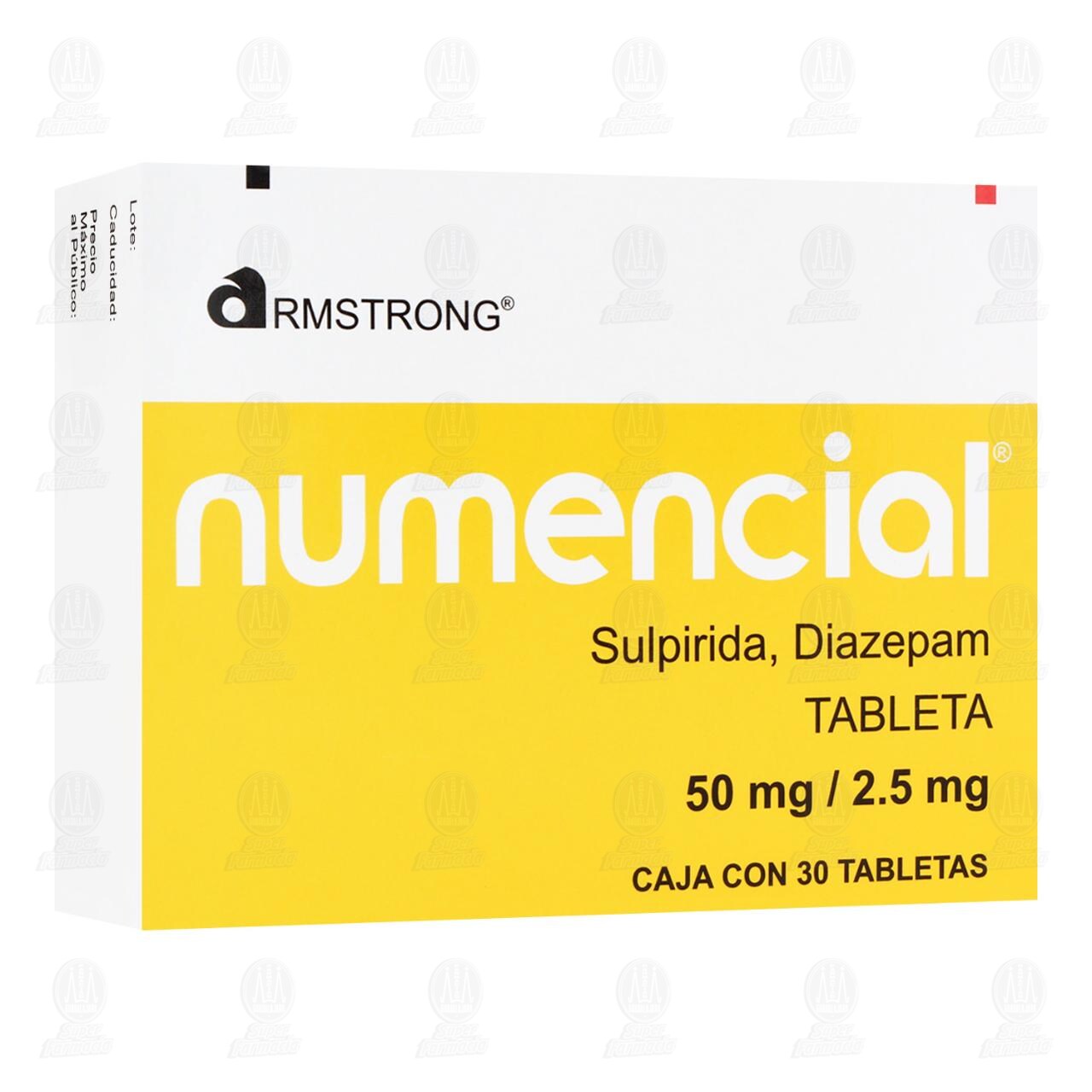 Numencial 50mg/2.5mg, 30 Tabletas. image number 0
