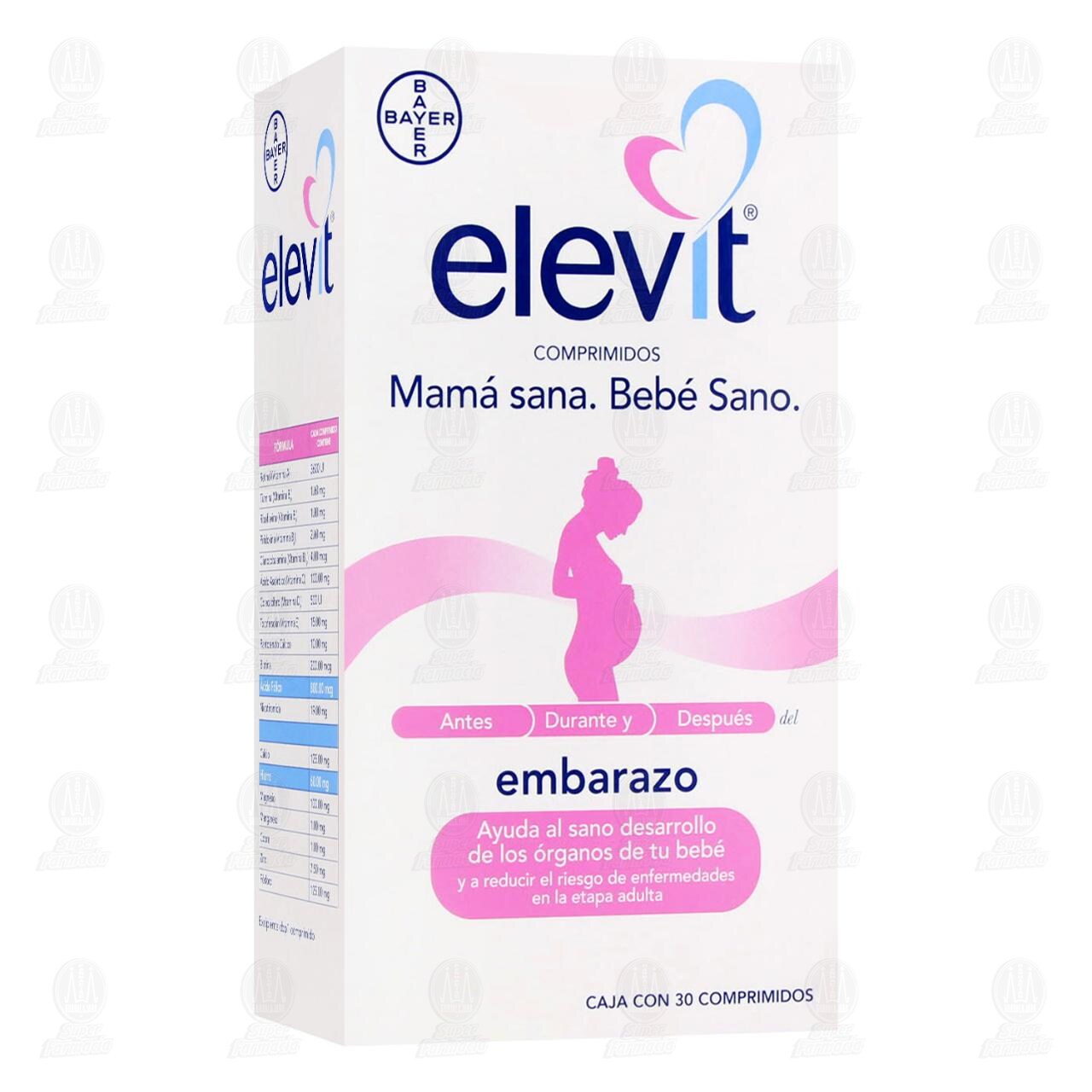 Elevit Multivitamínico para el Embarazo, 30 Tabletas.