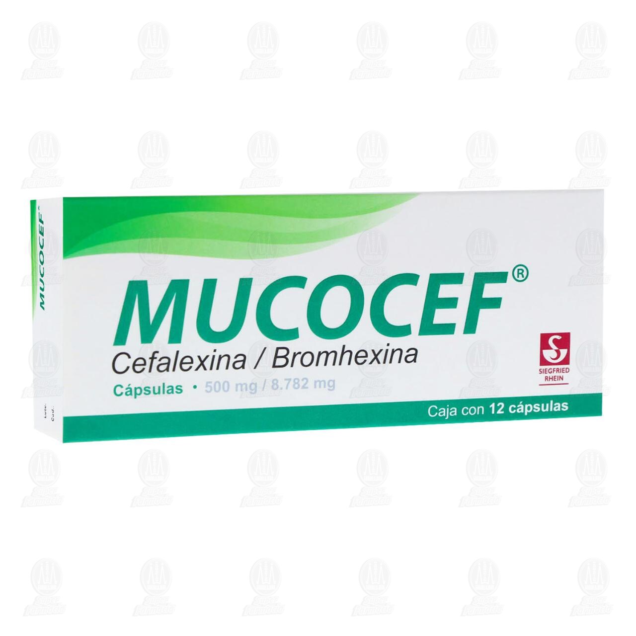 Mucocef 500mg/8.782mg, 12 C&aacute;psulas. image number 0