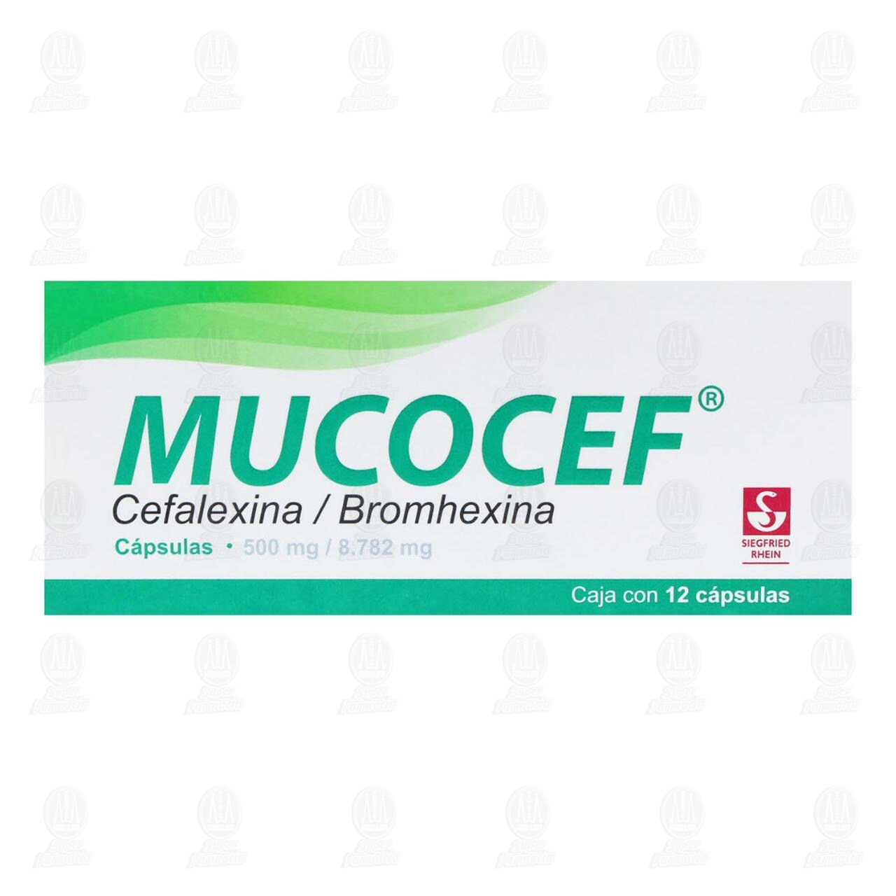Mucocef 500mg/8.782mg, 12 C&aacute;psulas. image number 1