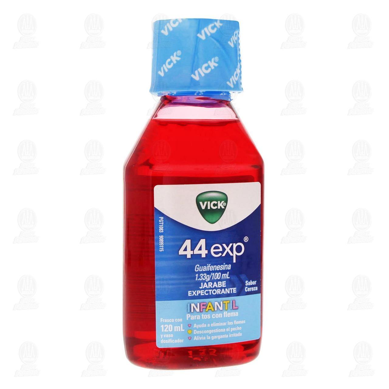 Vick 44 Jarabe Exp Infantil Sabor Cereza, 120 ml.