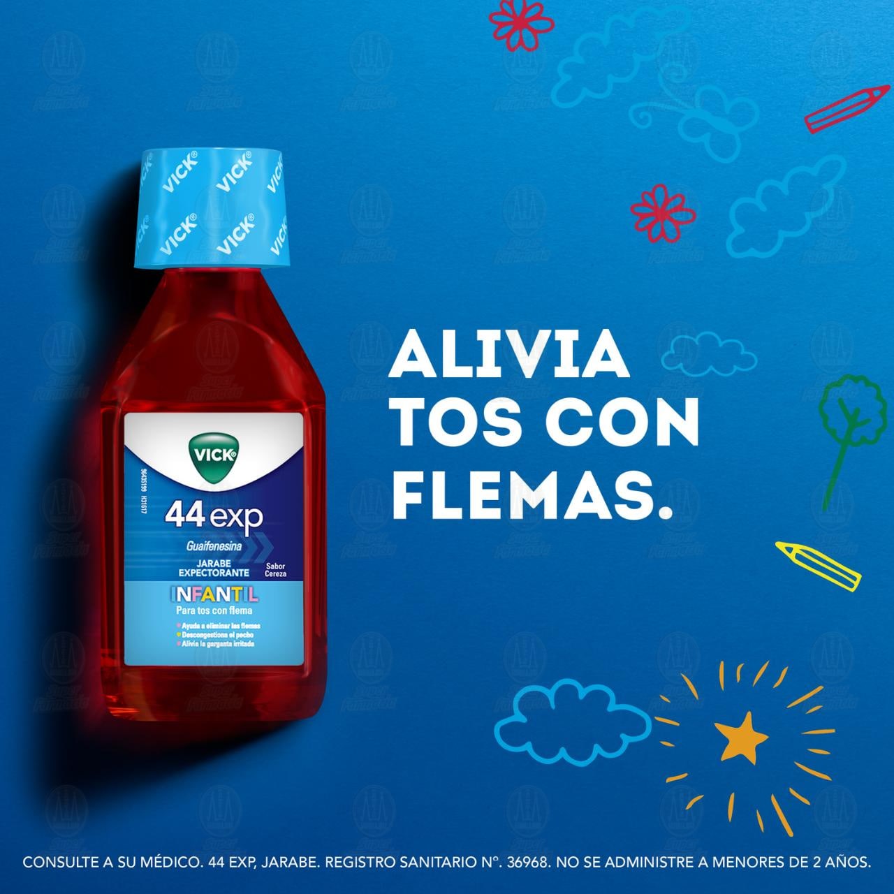 Vick 44 Jarabe Exp Infantil Sabor Cereza, 120 ml. image number 3