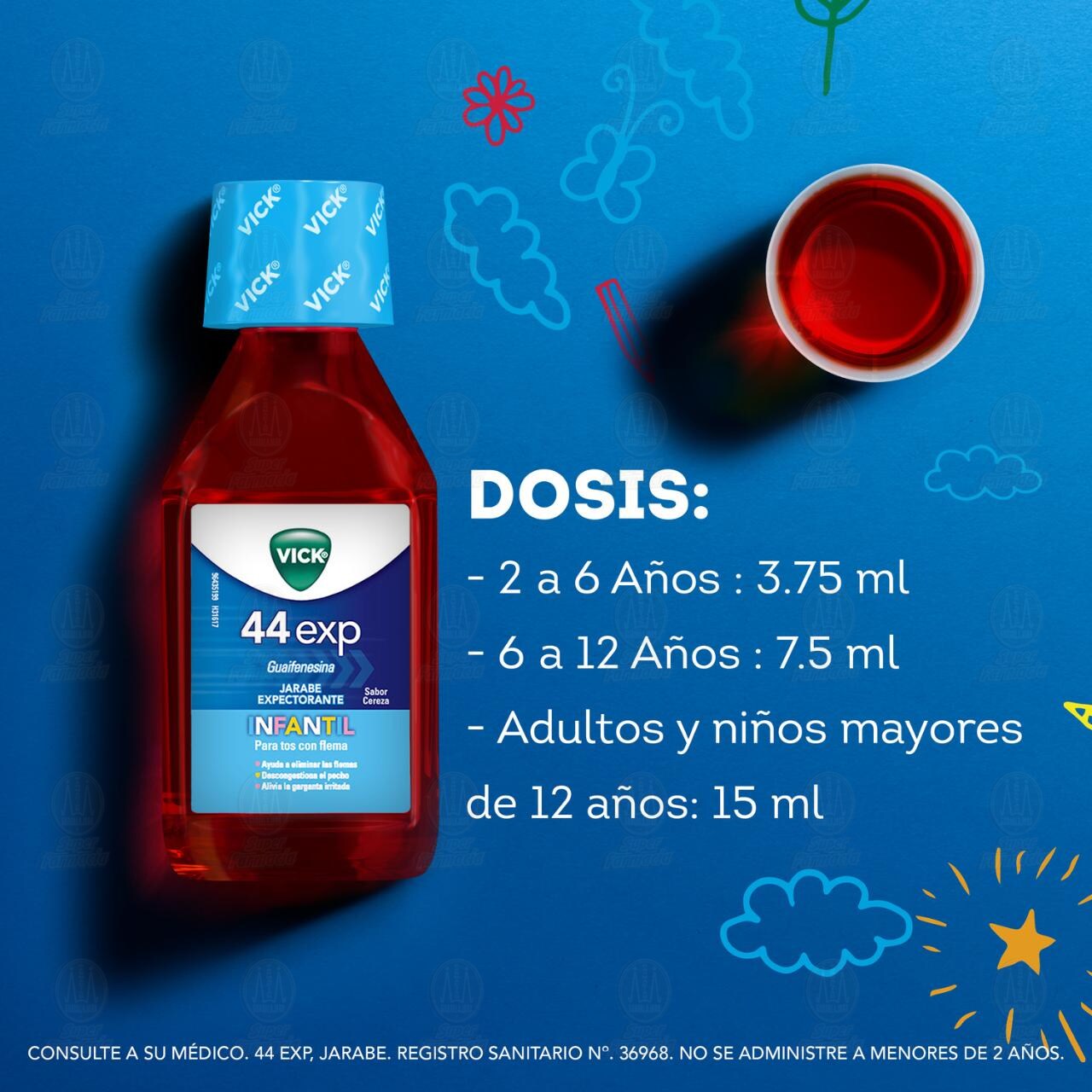 Vick 44 Jarabe Exp Infantil Sabor Cereza, 120 ml. image number 4