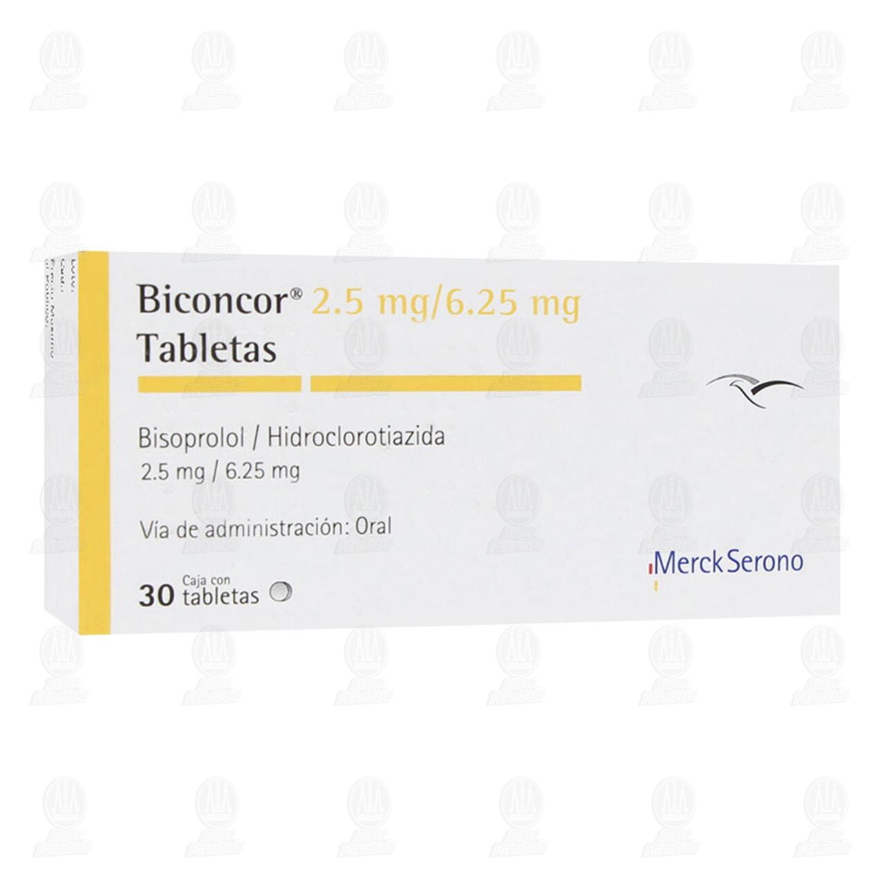 Biconcor 2.5mg/6.25mg, 30 Tabletas. image number 0