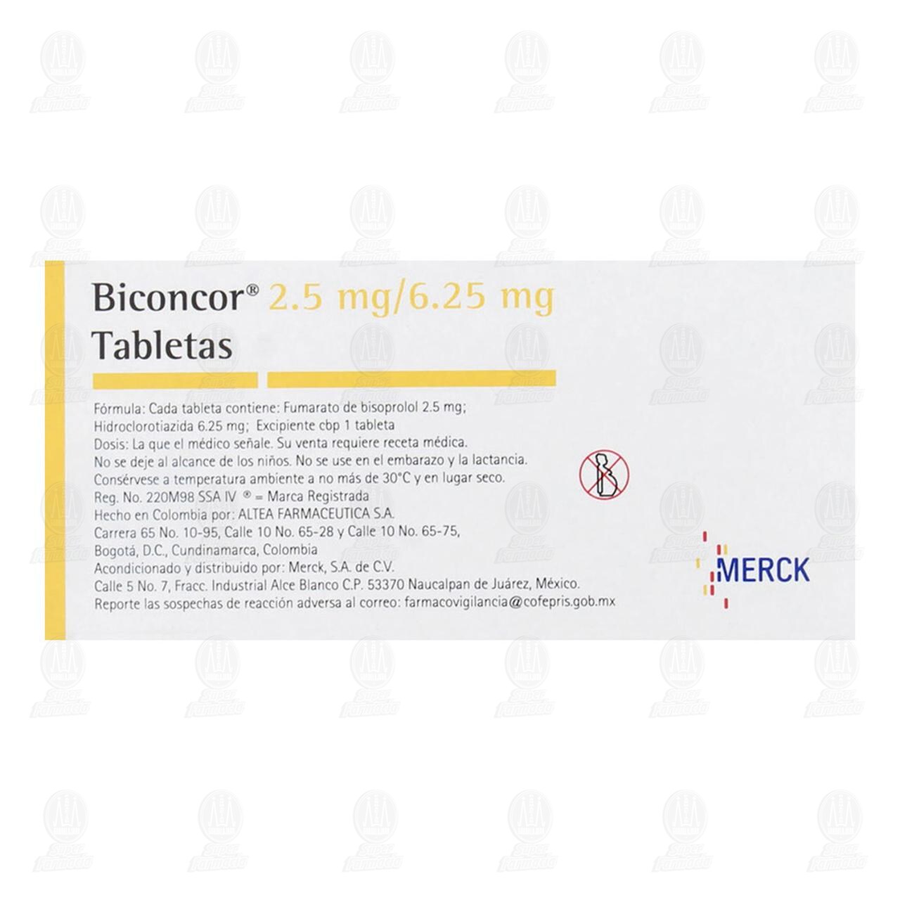 Biconcor 2.5mg/6.25mg, 30 Tabletas. image number 2