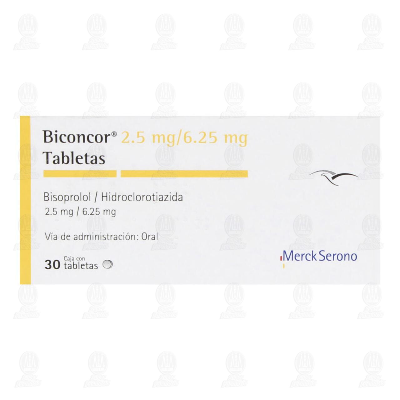 Biconcor 2.5mg/6.25mg, 30 Tabletas. image number 1