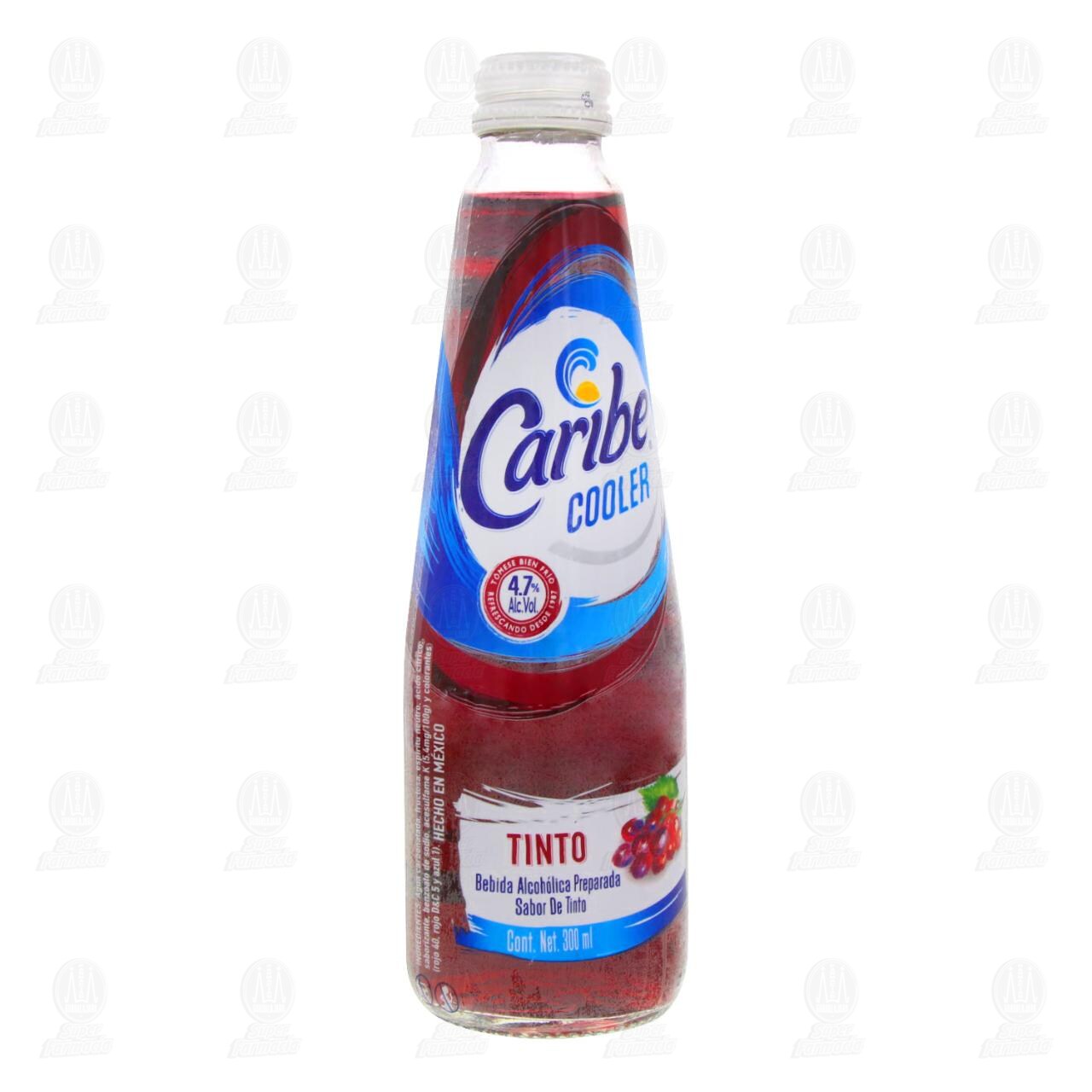 Bebida Preparada Caribe Cooler Sabor Tinto, 300 ml. image number 0