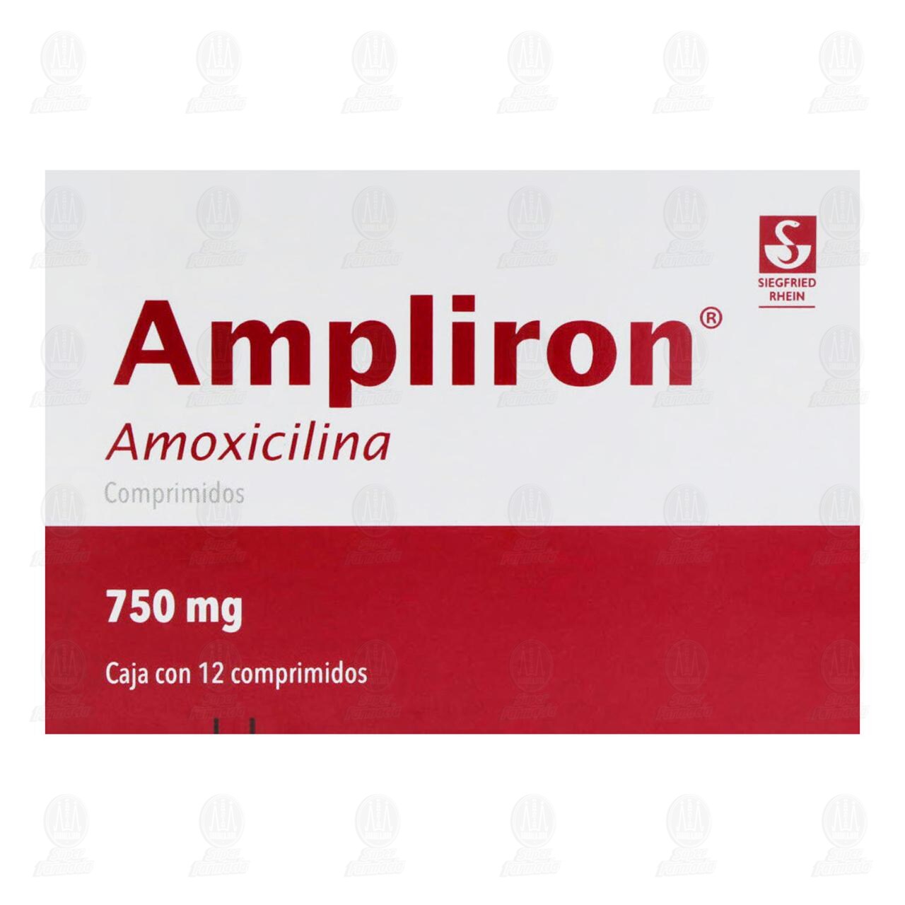 Ampliron 750 mg, 12 Comprimidos. image number 1