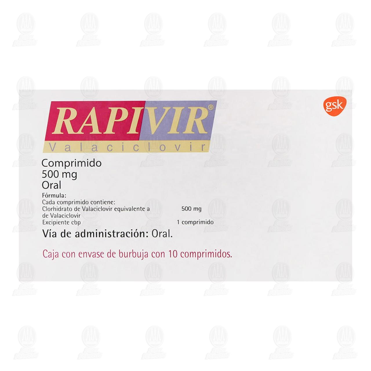 Rapivir 500 mg, 10 Comprimidos. image number 2