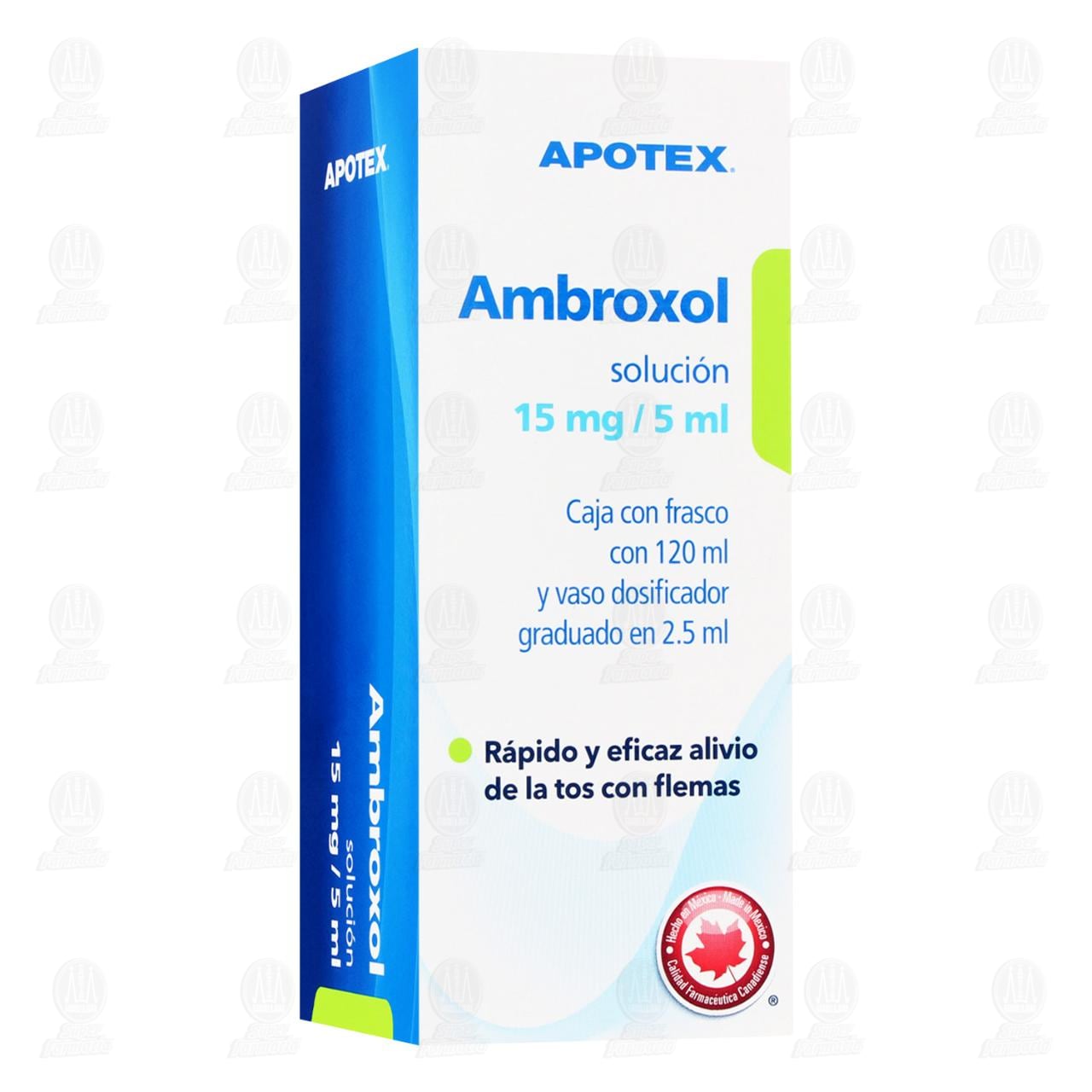 Ambroxol Solución Apotex 15mg/5ml 120 ml.