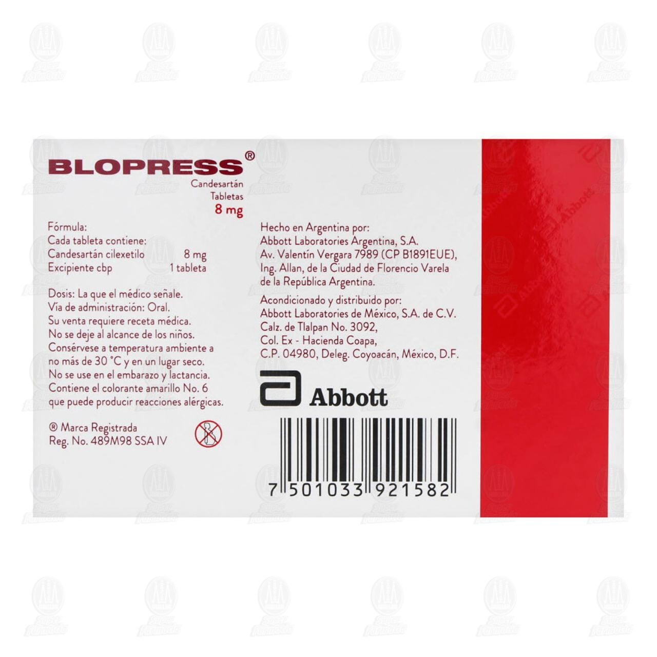 Blopress 8 mg, 14 Tabletas. image number 2