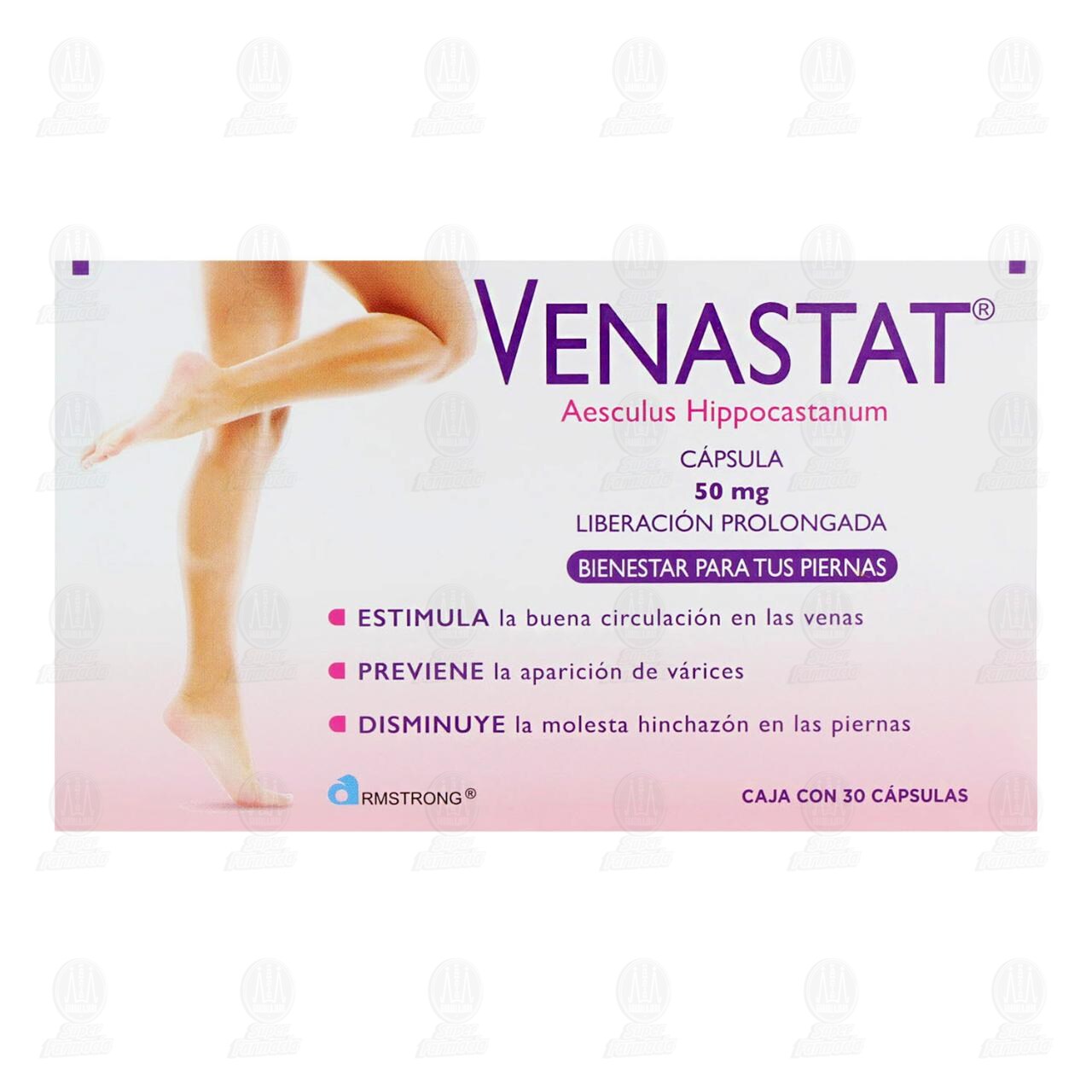 Venastat 50 mg, 30 C&aacute;psulas Liberaci&oacute;n Prolongada. image number 1