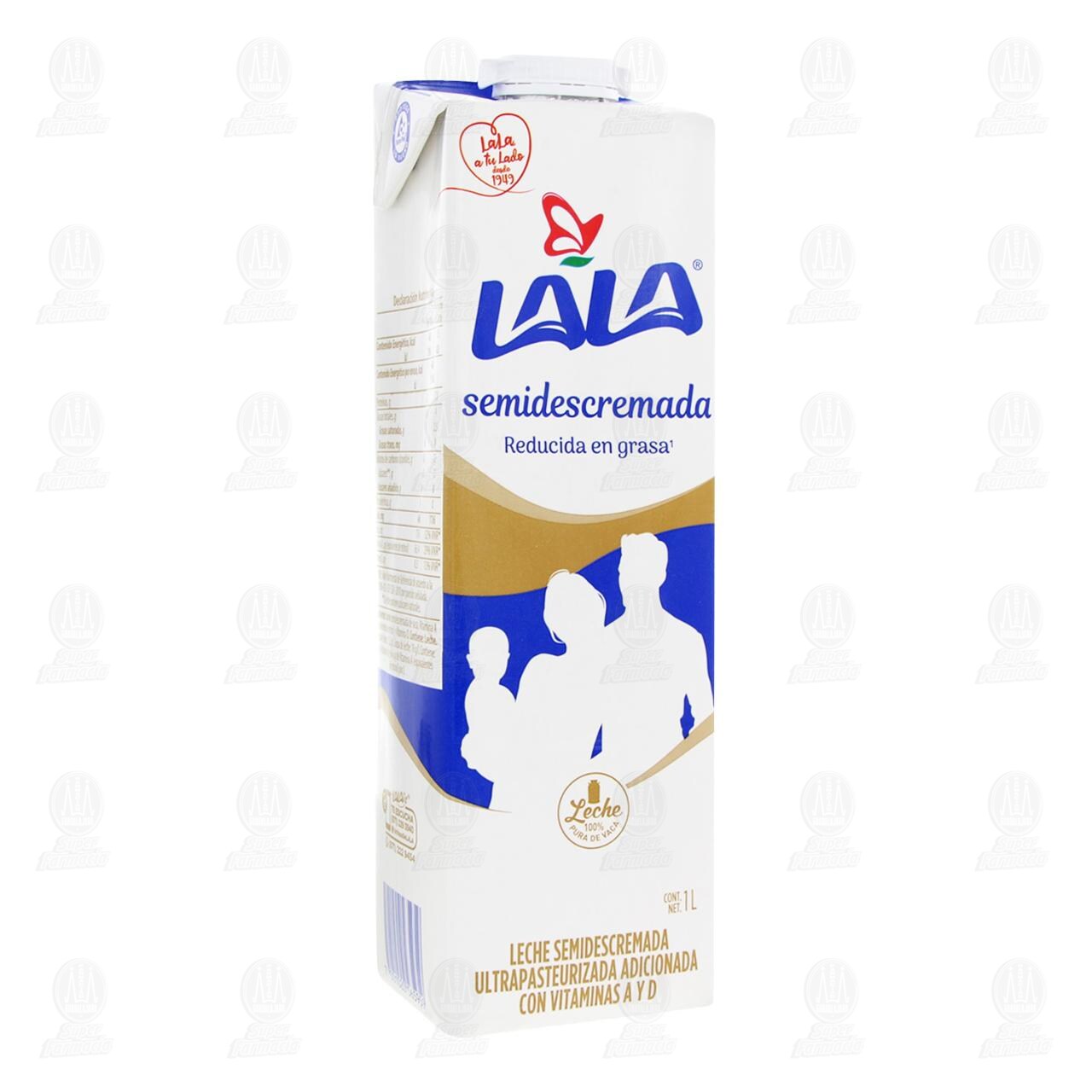 Leche Lala Semidescremada Ultrapasteurizada, 1 l.