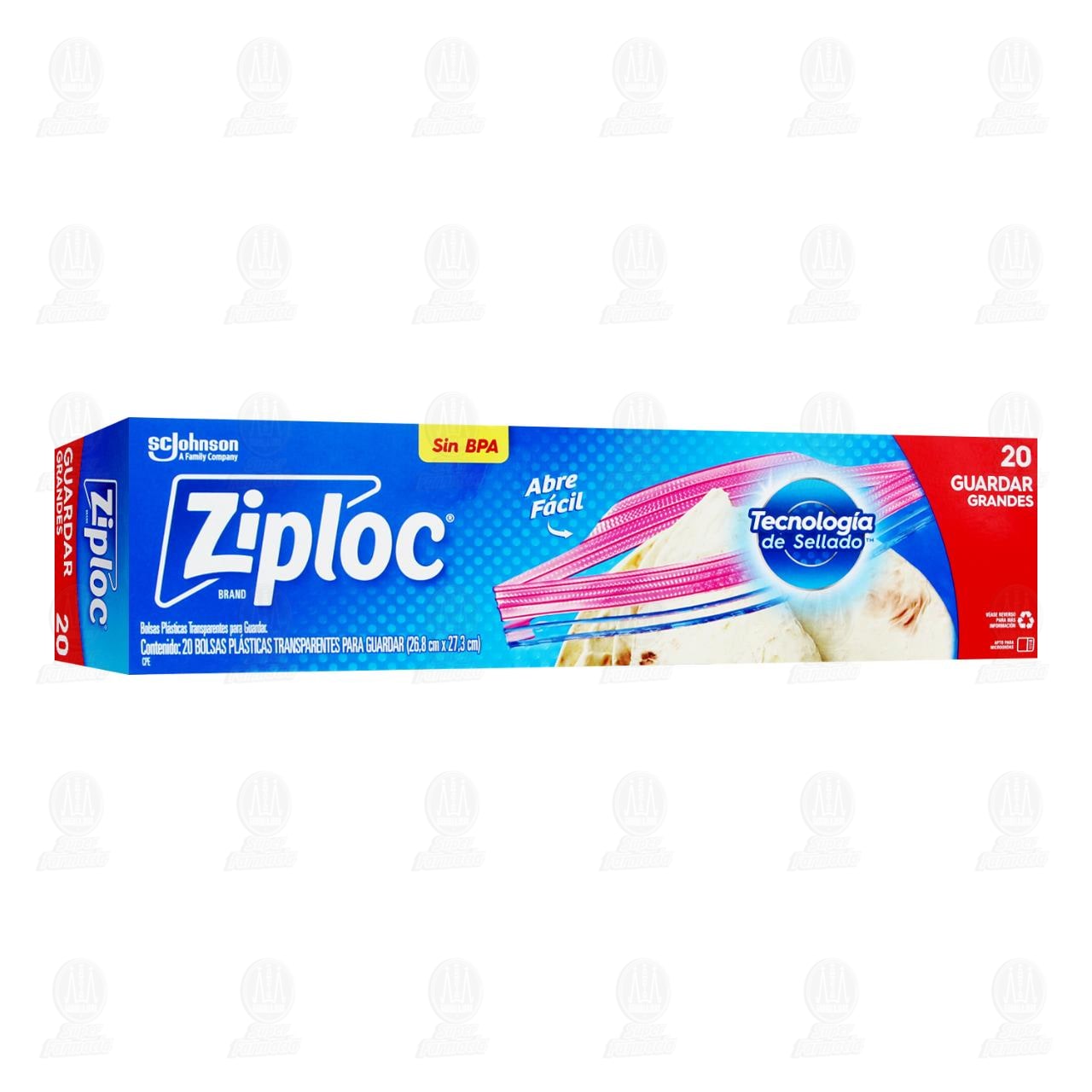 Bolsas Ziploc Grandes Transparentes para Guadar, 20 pzas. image number 0
