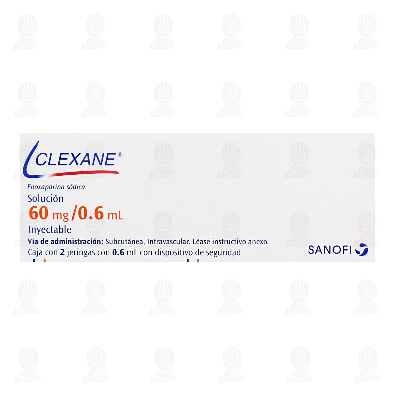 Clexane 60 mg Soluci&oacute;n Inyectable, 2 Jeringas con 0.6 ml c/u. image number 1