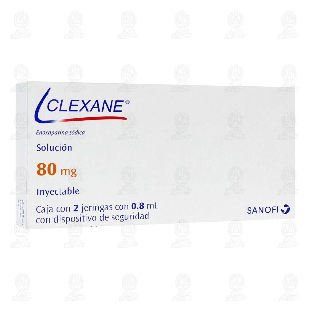 Clexane 80 mg Soluci&oacute;n Inyectable, 2 Jeringas con 0.8 ml c/u. image number 0