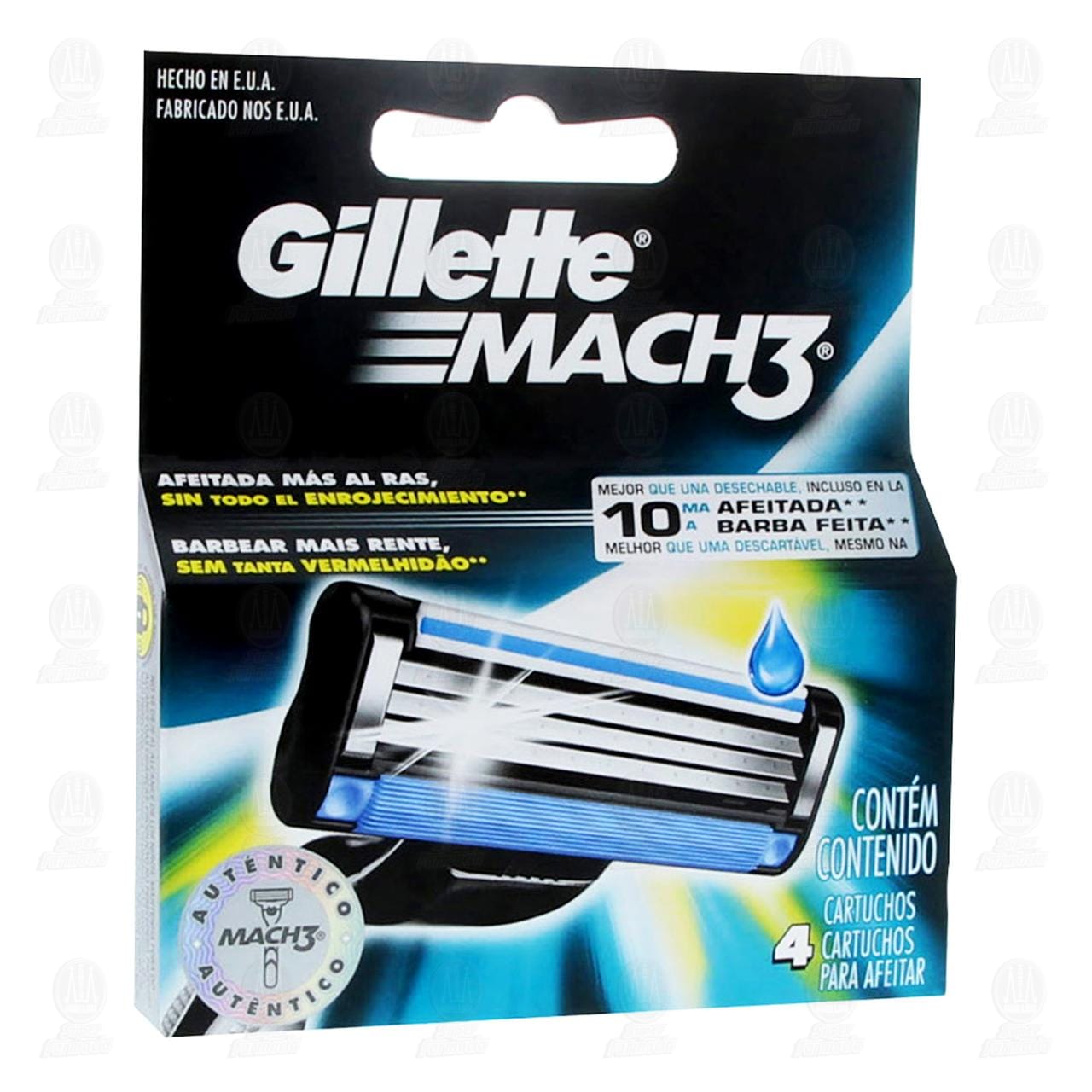 Cartuchos para Afeitar Gillette Mach3, 4 pzas.
